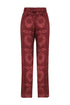 Santo Tomas Silk Jacquard Pants / Wine